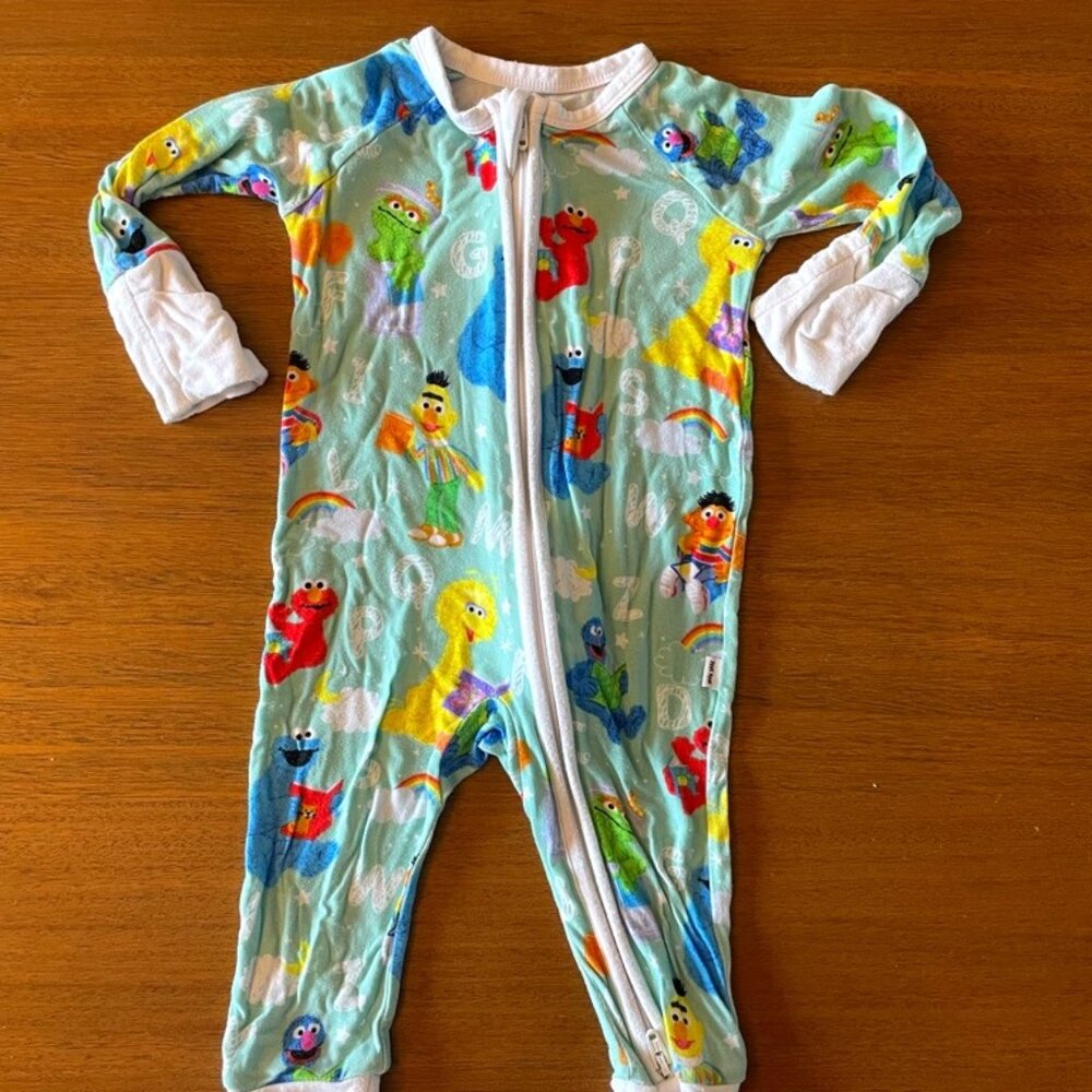 Little Sleepies Sesame Street Zippy Footie Pajamas 0-3 Months